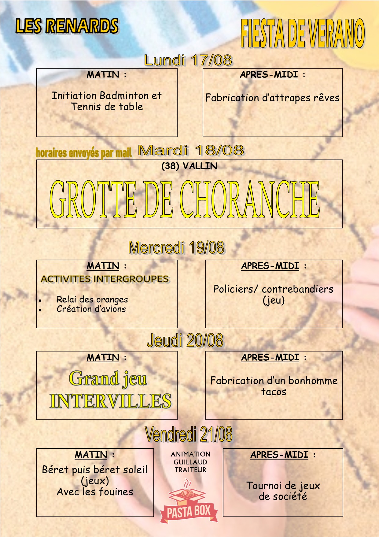 VACANCES ETE 2026 Renards